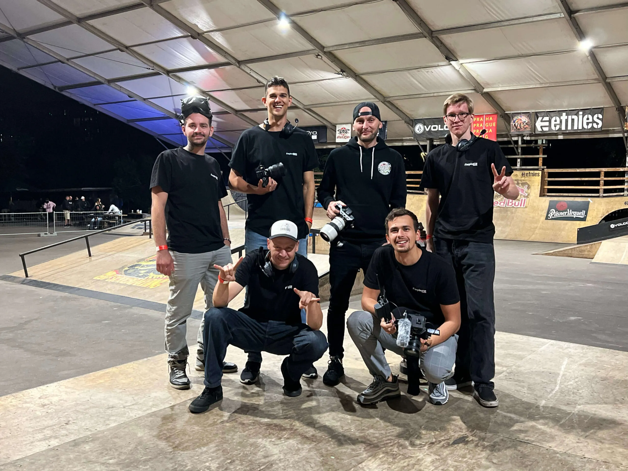 Tým kameramanů Forpix Live v Mystic skateparku na Štvanici